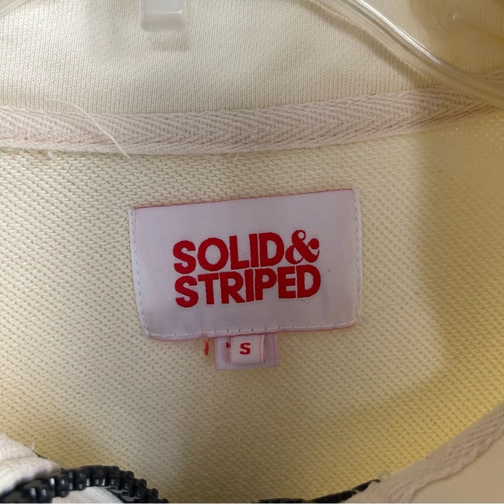 Solid & Striped Half Zip Sweater Pullover - image 6